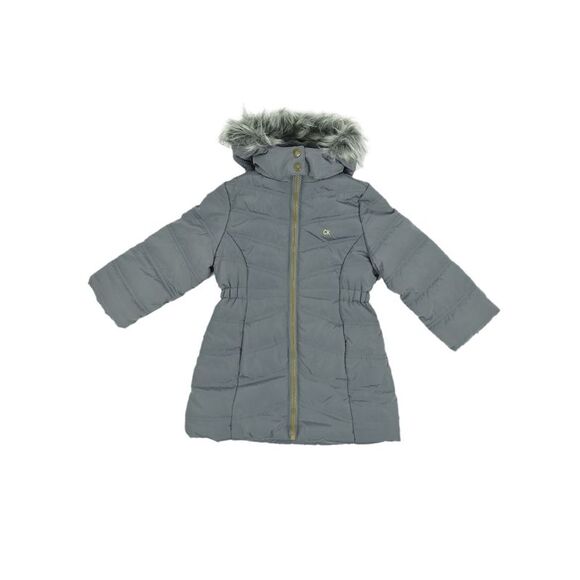 Calvin Klein Toddler Girls Aerial Hooded Jacket (3T, Dark Grey) - Picture 1 of 3